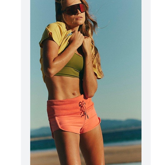 Free People Limitless Shorts in Morning Sun. - Picture 9 of 10